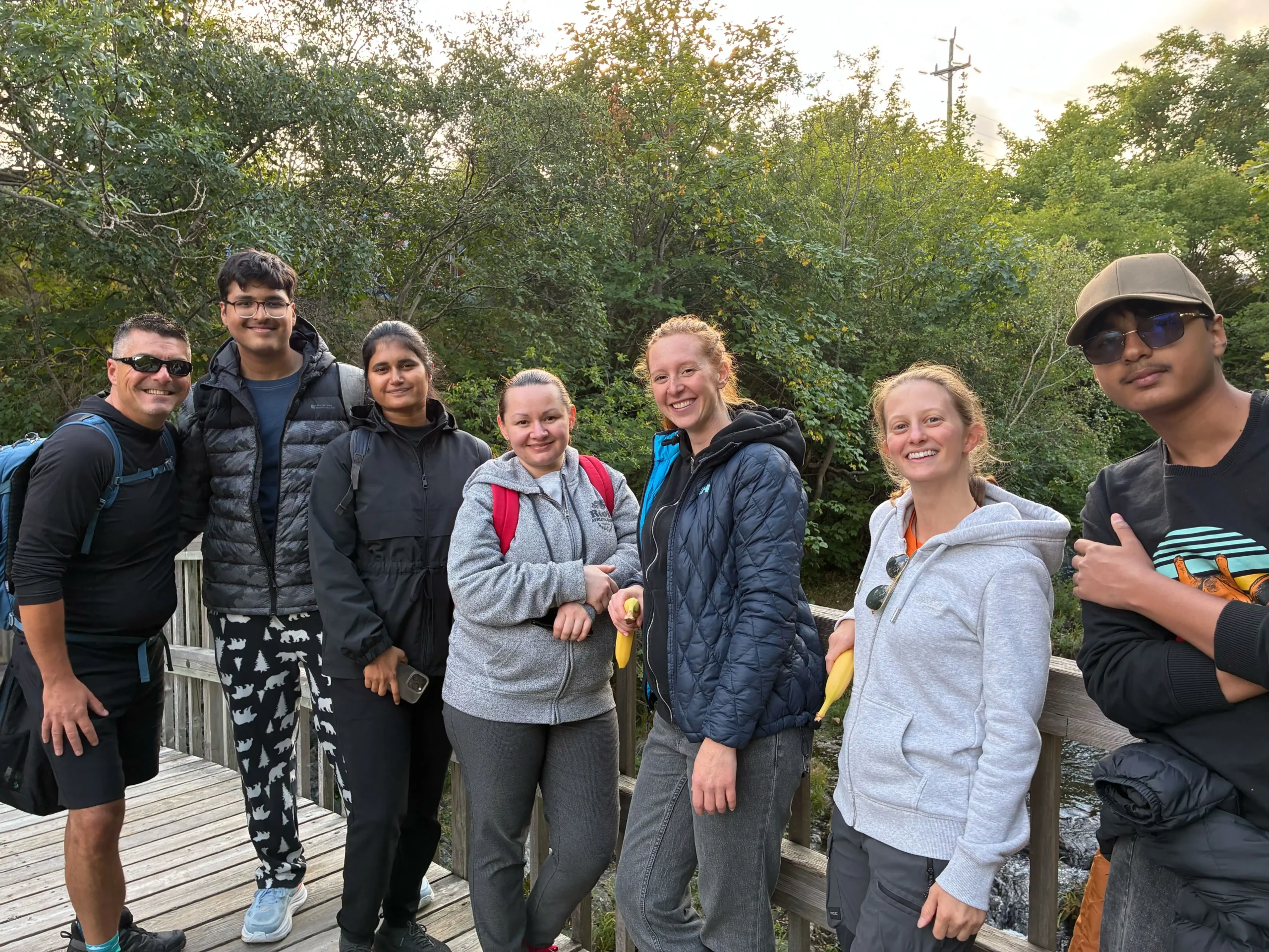 Participants smiling for photo after Bloom event